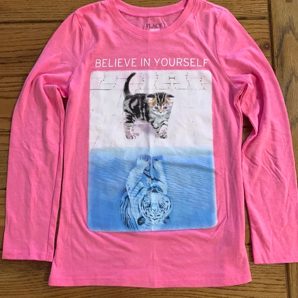 Children’s place “Believe in yourself” Long sleeve Tee shirt - Picture 1 of 5